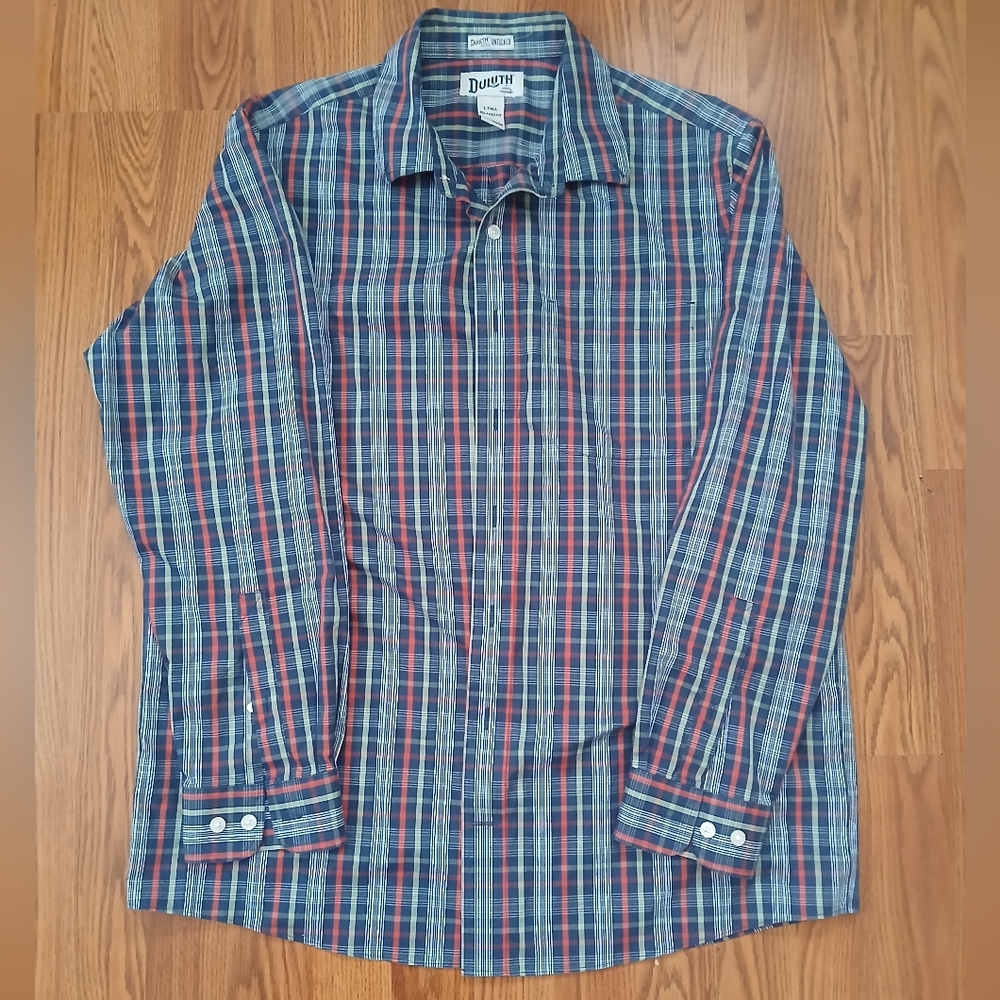 Duluth‎ Trading Co Multicolor Plaid Button Down Shirt